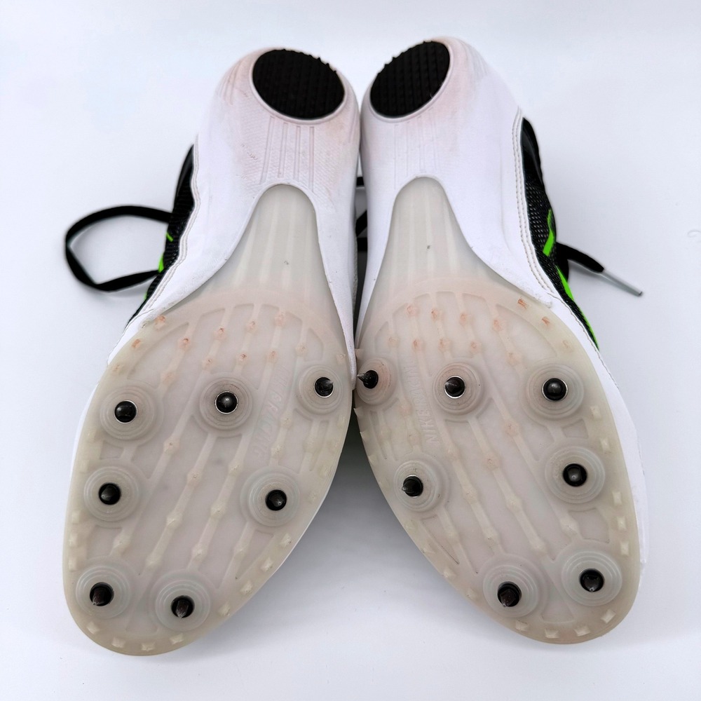Nike Zoom Rival MD 7 Track Spikes Mens 9.5 White Black Volt 616312-103 - Picture 8 of 8